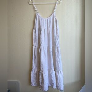 Cotton On White Linen Maxi Dress Size Small